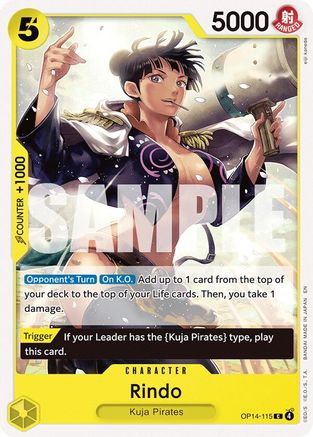 Rindo (OP14-115) [The Azure Sea's Seven] One Piece Single Bandai