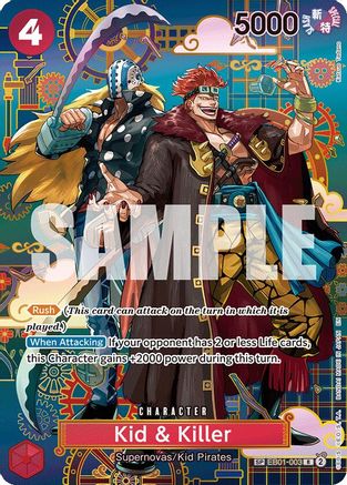Kid & Killer - EB01-003 (SP) (EB01-003) [The Azure Sea's Seven] Foil One Piece Single Bandai