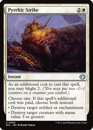 Pyrrhic Strike (ECL-030) [Lorwyn Eclipsed] Foil MTG Single Lorwyn Eclipsed