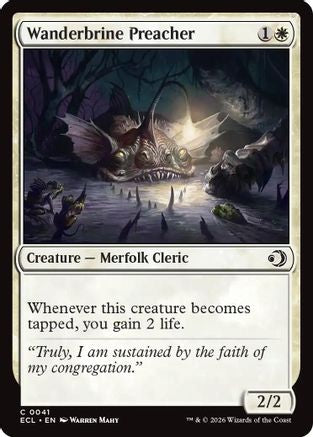 Wanderbrine Preacher (ECL-041) [Lorwyn Eclipsed] Foil MTG Single Lorwyn Eclipsed
