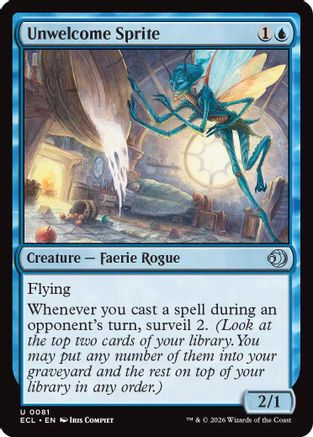 Unwelcome Sprite (ECL-081) [Lorwyn Eclipsed] MTG Single Lorwyn Eclipsed