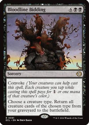 Bloodline Bidding (ECL-091) [Lorwyn Eclipsed] Foil MTG Single Wizards of the Coast