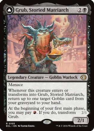 Grub, Storied Matriarch (ECL-105) [Lorwyn Eclipsed] MTG Single Lorwyn Eclipsed