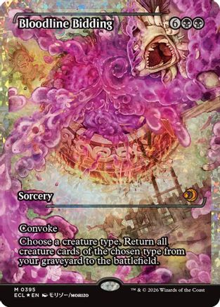 Bloodline Bidding (Fracture Foil) (ECL-395) [Lorwyn Eclipsed] Foil MTG Single Wizards of the Coast