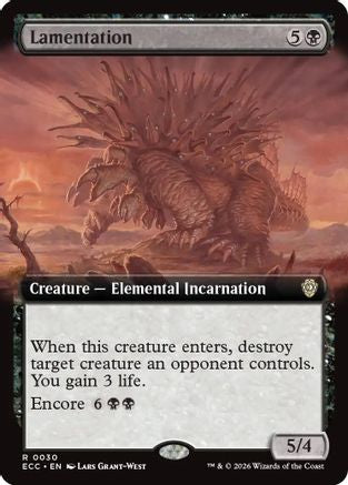 Lamentation (Extended Art) (ECC-030) [Commander: Lorwyn Eclipsed] MTG Single Commander: Lorwyn Eclipsed