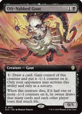 Oft-Nabbed Goat (Extended Art) (ECC-031) [Commander: Lorwyn Eclipsed] MTG Single Commander: Lorwyn Eclipsed