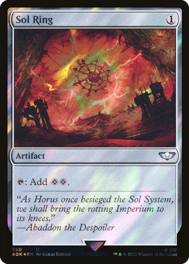 Sol Ring (40K-250★) [Warhammer 40,000 Commander] Foil MTG Single Wizards of the Coast