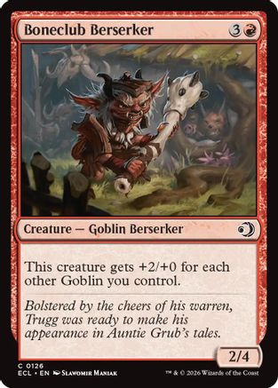 Boneclub Berserker (ECL-126) [Lorwyn Eclipsed] Foil MTG Single Wizards of the Coast