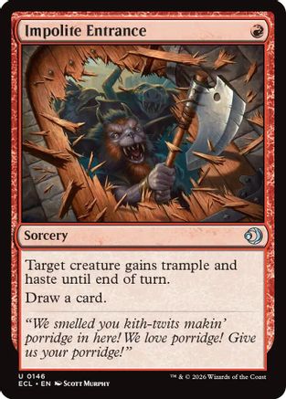 Impolite Entrance (ECL-146) [Lorwyn Eclipsed] Foil MTG Single Lorwyn Eclipsed