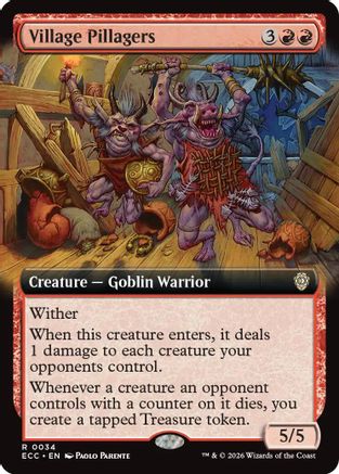 Village Pillagers (Extended Art) (ECC-034) [Commander: Lorwyn Eclipsed] MTG Single Commander: Lorwyn Eclipsed