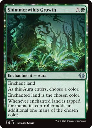 Shimmerwilds Growth (ECL-194) [Lorwyn Eclipsed] Foil MTG Single Lorwyn Eclipsed