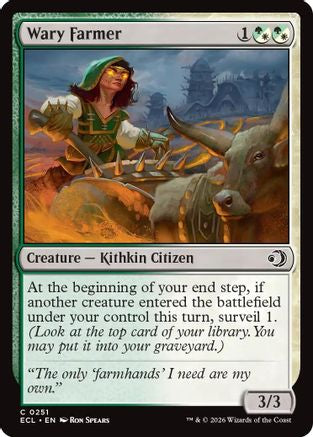 Wary Farmer (ECL-251) [Lorwyn Eclipsed] Foil MTG Single Lorwyn Eclipsed