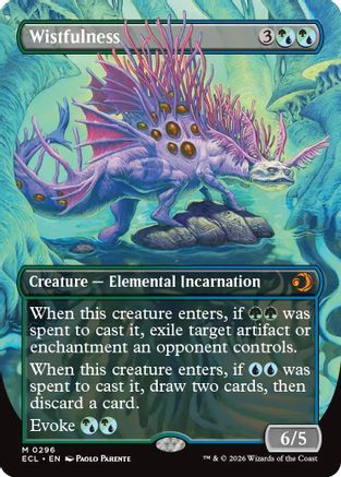 Wistfulness (Borderless) (ECL-296) [Lorwyn Eclipsed] MTG Single Lorwyn Eclipsed