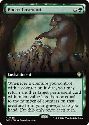 Puca's Covenant (Extended Art) (ECC-038) [Commander: Lorwyn Eclipsed] Foil MTG Single Commander: Lorwyn Eclipsed