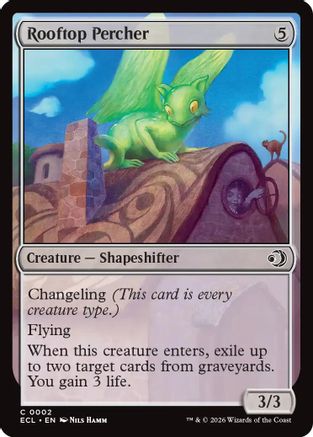 Rooftop Percher (ECL-002) [Lorwyn Eclipsed] Foil MTG Single Lorwyn Eclipsed
