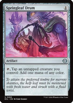 Springleaf Drum (ECL-260) [Lorwyn Eclipsed] Foil MTG Single Lorwyn Eclipsed
