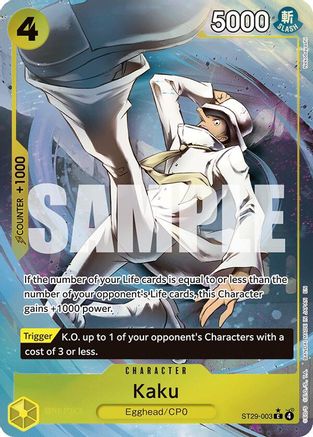 Kaku (Full Art) (ST29-003) [Starter Deck 29: Egghead] Foil One Piece Single Bandai