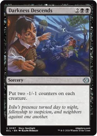 Darkness Descends (ECL-097) [Lorwyn Eclipsed] MTG Single Wizards of the Coast