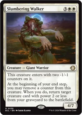 Slumbering Walker (ECL-035) [Lorwyn Eclipsed] Foil MTG Single Lorwyn Eclipsed