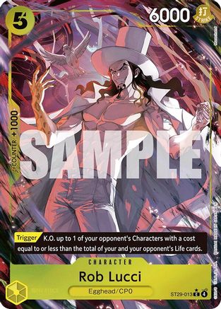 Rob Lucci (Full Art) (ST29-013) [Starter Deck 29: Egghead] Foil One Piece Single Bandai