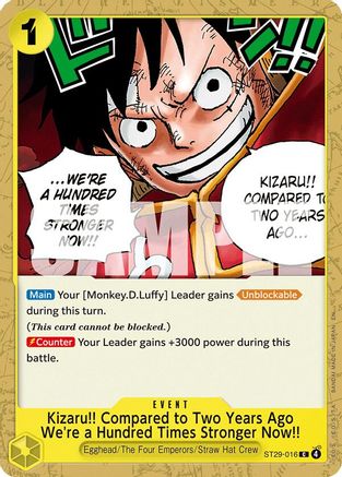 Kizaru!! Compared to Two Years Ago We're a Hundred Times Stronger Now!! (ST29-016) [Starter Deck 29: Egghead] One Piece Single Bandai