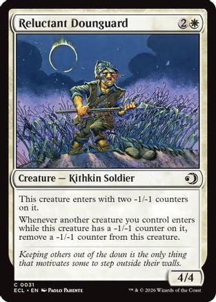 Reluctant Dounguard (ECL-031) [Lorwyn Eclipsed] Foil MTG Single Lorwyn Eclipsed