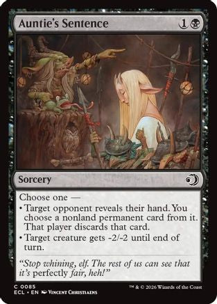 Auntie's Sentence (ECL-085) [Lorwyn Eclipsed] MTG Single Wizards of the Coast