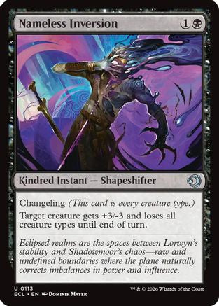 Nameless Inversion (ECL-113) [Lorwyn Eclipsed] MTG Single Lorwyn Eclipsed