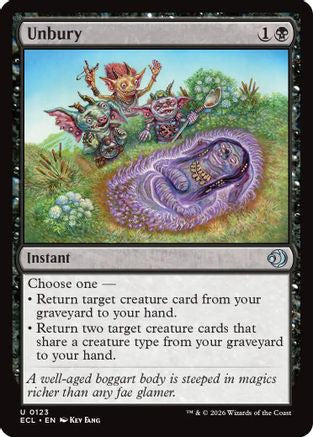 Unbury (ECL-123) [Lorwyn Eclipsed] MTG Single Lorwyn Eclipsed