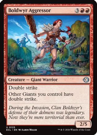 Boldwyr Aggressor (ECL-125) [Lorwyn Eclipsed] Foil MTG Single Wizards of the Coast