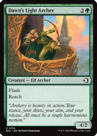 Dawn's Light Archer (ECL-174) [Lorwyn Eclipsed] MTG Single Wizards of the Coast