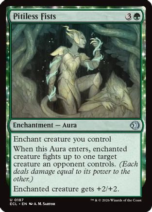 Pitiless Fists (ECL-187) [Lorwyn Eclipsed] Foil MTG Single Lorwyn Eclipsed