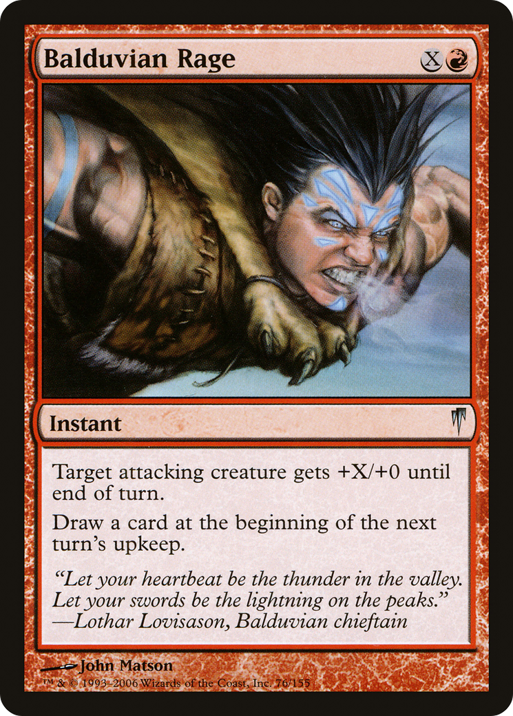 Balduvian Rage (CSP-076) [Coldsnap] MTG Single Wizards of the Coast