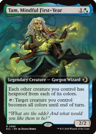 Tam, Mindful First-Year (Extended Art) (ECL-380) [Lorwyn Eclipsed] Foil MTG Single Lorwyn Eclipsed