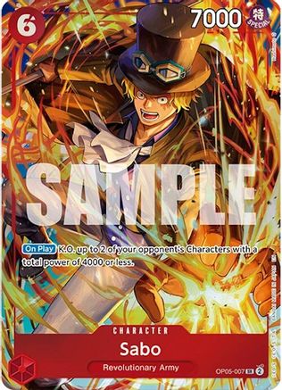 Sabo (Illustration Box Vol.5) (OP05-007) [One Piece Promotion Cards] Foil One Piece Single Bandai