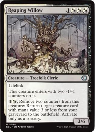 Reaping Willow (ECL-240) [Lorwyn Eclipsed] MTG Single Lorwyn Eclipsed