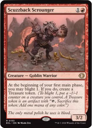 Scuzzback Scrounger (ECL-153) [Lorwyn Eclipsed] Foil MTG Single Lorwyn Eclipsed