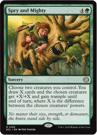 Spry and Mighty (ECL-195) [Lorwyn Eclipsed] Foil MTG Single Lorwyn Eclipsed