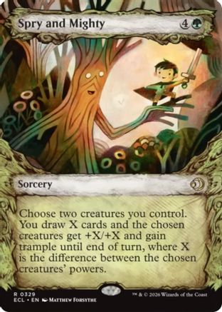 Spry and Mighty (Showcase) (ECL-329) [Lorwyn Eclipsed] Foil MTG Single Lorwyn Eclipsed