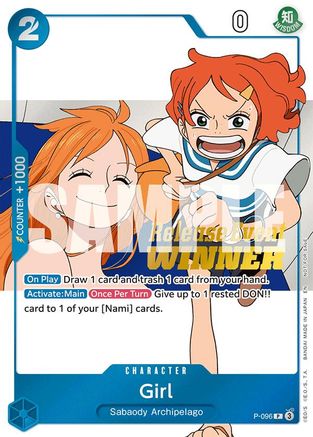 Girl (OP14 Release Event Winner) (P-096) [One Piece Promotion Cards] Foil One Piece Single Bandai