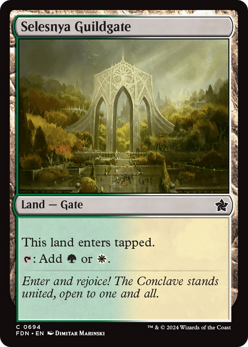 Selesnya Guildgate (FDN-694) [Foundations] MTG Single Wizards of the Coast