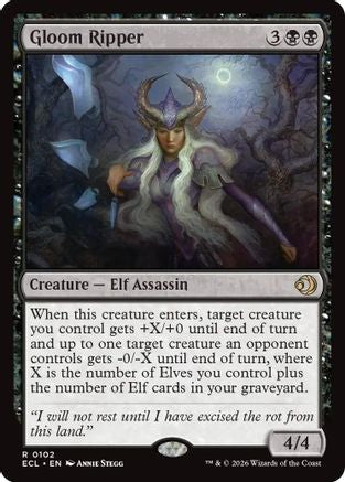 Gloom Ripper (ECL-102) [Lorwyn Eclipsed] Foil MTG Single Lorwyn Eclipsed