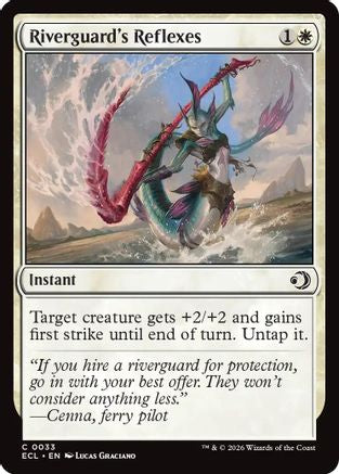 Riverguard's Reflexes (ECL-033) [Lorwyn Eclipsed] Foil MTG Single Lorwyn Eclipsed