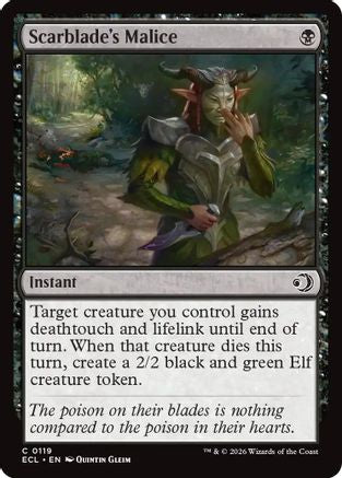 Scarblade's Malice (ECL-119) [Lorwyn Eclipsed] Foil MTG Single Lorwyn Eclipsed