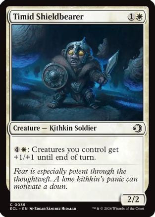 Timid Shieldbearer (ECL-039) [Lorwyn Eclipsed] Foil MTG Single Lorwyn Eclipsed