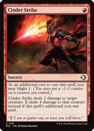 Cinder Strike (ECL-131) [Lorwyn Eclipsed] MTG Single Wizards of the Coast