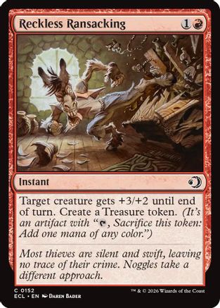 Reckless Ransacking (ECL-152) [Lorwyn Eclipsed] MTG Single Lorwyn Eclipsed