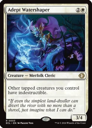 Adept Watershaper (ECL-003) [Lorwyn Eclipsed] Foil MTG Single Wizards of the Coast