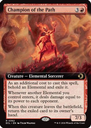 Champion of the Path (Extended Art) (ECL-362) [Lorwyn Eclipsed] MTG Single Lorwyn Eclipsed