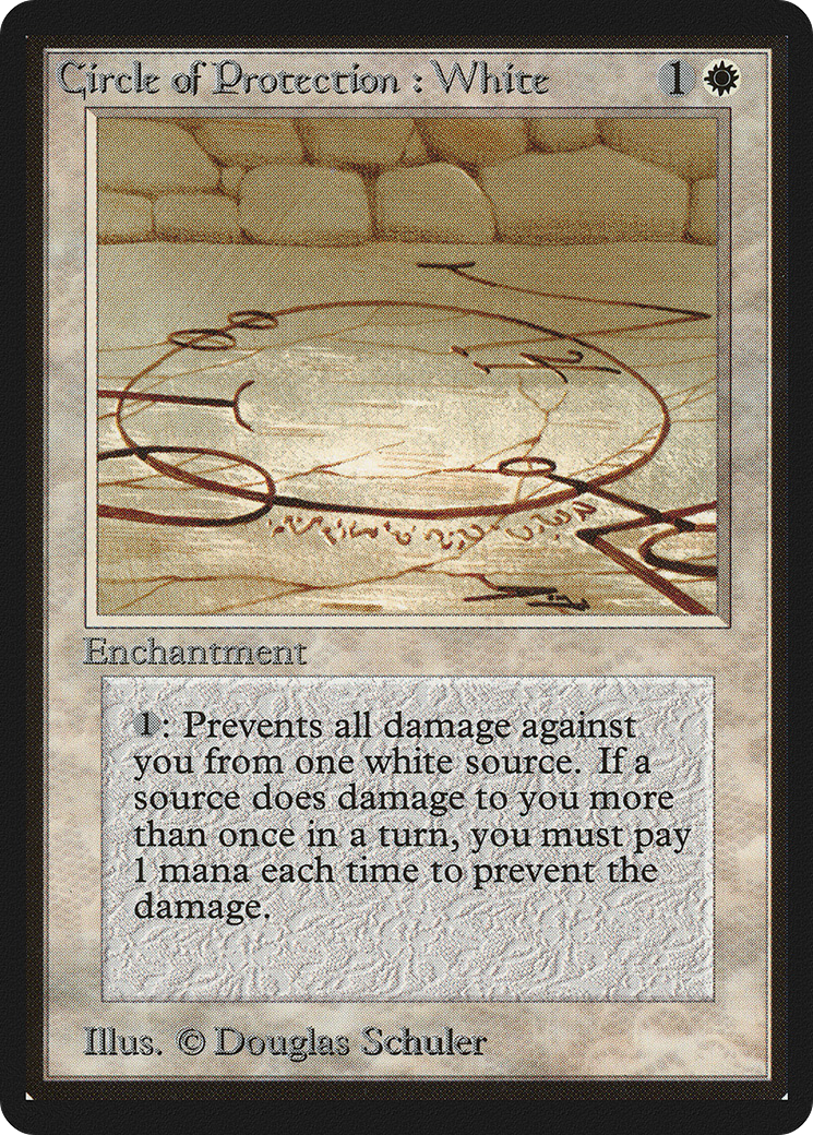 Circle of Protection: White (LEB-) [Oldschool] Limited Edition Beta MTG Single Wizards of the Coast